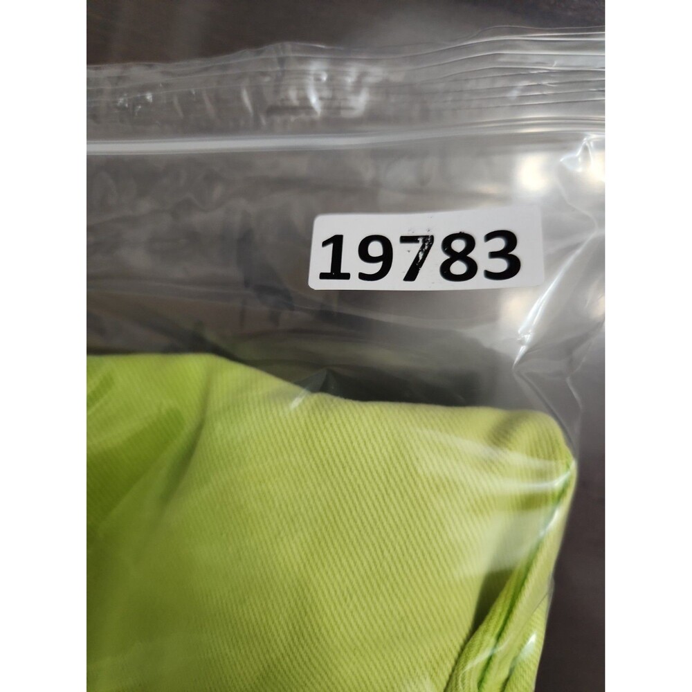 BDG Longline Carpenter Shorts Womens 27 Lime Green Raw Hem Denim NEW - Picture 12 of 12